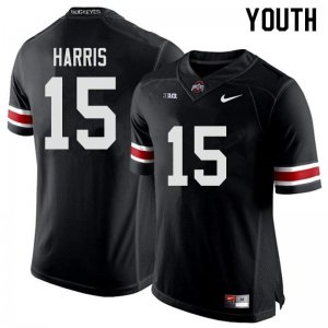 Youth Ohio State Buckeyes #15 Jaylen Harris Black Nike NCAA College Football Jersey New Arrival QZV5744DS